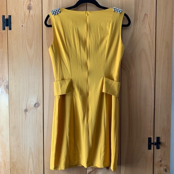 🌈 Young Threads Mustard Yellow Sleeveless Dress - Picture 4 of 6